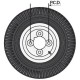 400x8" Trailer Wheel with 4ply Tyre