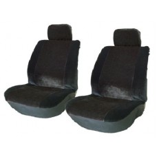 Front Pair Alpha Black Seat Covers