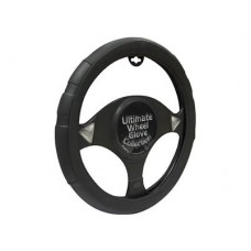 Black/Grey Grip Steering Wheel Glove